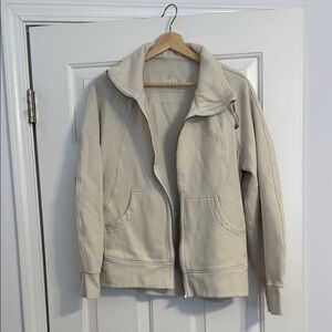 LAST CALL Lululemon scuba oversized full zip in bone